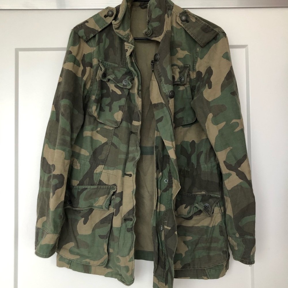 Free People Camo Military style Jacket